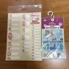 ディズニープリンセス名前シート 洗濯タグに貼るシール