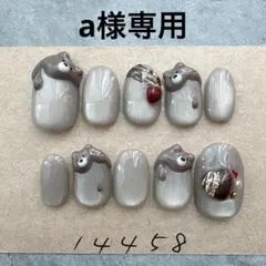 ネイルチップうる艶マグネットチョコくまさんハート1021