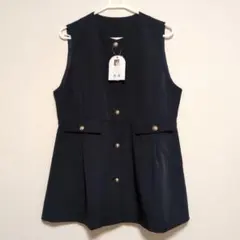 田中里奈　ジレ　ベスト　ネイビー　LL　しまむら