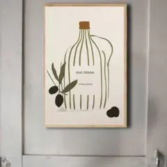 キッチン ポスター 北欧 カフェ 壁 オリーブ インテリア ミッドセンチュリー