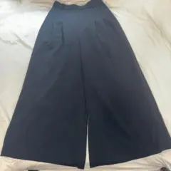 ネイビー ワイドパンツ イージーパンツ
