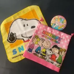 スヌーピー ミニタオル・巾着・バッジ