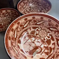 明治時代赤絵九谷三ツ鉢　蓋無木箱付　23.7/20.5/18㎝東Y8-0603① 明治時代赤絵九谷三ツ鉢 蓋無木箱付 23.7/20.5/18㎝東Y8-0603① - メルカリ