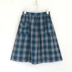＊ブロックチェック柄レトロスカート＊ ガーリー ナチュラル グリーン系のサムネイル