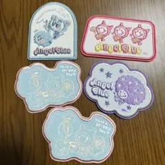 新品未開封　エニマイくじエンジェルブルー　F賞 刺繍 ステッカー　5枚セット