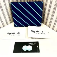 agnes b. ストライプ柄 二つ折り財布 アニエスベー お札入れ カード入れのサムネイル