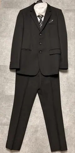 美品 男児 黒 スーツセット 165〜175cm 卒業式5点セット