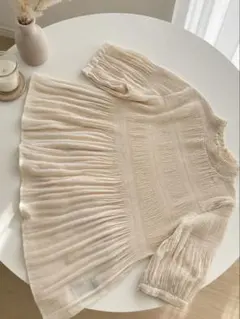 W closet シャーリングぺプラムブラウスのサムネイル
