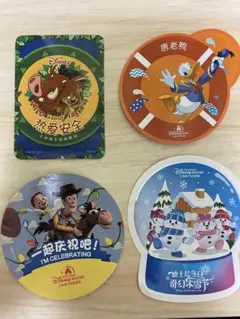 上海ディズニー　ステッカー　カード