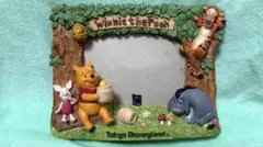 ♠︎ビンテージ ディズニーランド　プーさん写真立て　フォトフレーム 元箱あり