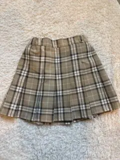 グローバルワーク　チェック柄プリーツスカート　スパッツ付き　130cm