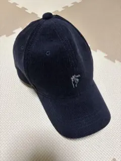 BEAMSキャップ　OK オッケー　ネイビー　コーデュロイ