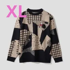 XLグラニフ　ナイトメアー ・ビフォア・クリスマス サリー　ジャカードニット