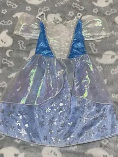 プリンセスドレス 青と透明 100cm アナ雪風