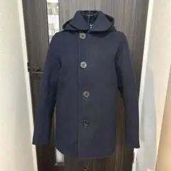 オーチバル・オーシバル ORCIVAL フード付きネイビーウールコート