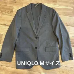 【美品】UNIQLO スリムフィット ジャケットグレー テーラードジャケット M