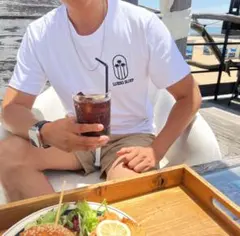 西海岸系⭐︎LUSSO SURF パームツリー刺繍ロゴTシャツ　Mサイズ　送料込みのサムネイル