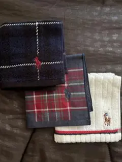 【新品】 ポロ・ラルフ・ローレン タオルハンカチ 3枚セット
