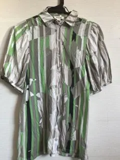 DIESEL レトロ柄 パフスリーブ 半袖シャツ xxsのサムネイル