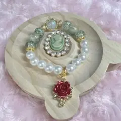 【040】野に咲く一輪の薔薇 ブレスレット