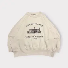 Samansa Mos2 裏起毛 トレーナー　ベージュ ゆったり