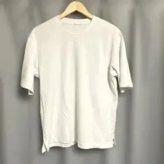 GU メンズ ホワイト クルーネックTシャツ