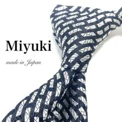 [매우 아름다운] Miyuki 풀 패턴 넥타이, 실버, 화려한, 일본산, 아름다운