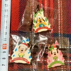 ピンバッジ　ミッキー＆ミニー＆グーフィー　ディズニー2017クリスマス3種セット