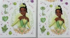 ダイソー 傘 デコレーション シール ディズニー プリンセス ティアナ 2点