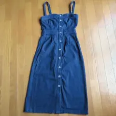 VENCEEXCHANGE 濃紺 デニム サロペットスカート M