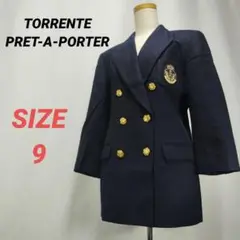 TORRENTE　プレタポルテ　ブレザー　紺ブレ　金ボタン　ワッペン　レディース