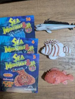 【新品、ブックレット付き】シーモンスターズ&co.ミニ　オコゼ　ミズウオ　カサゴ