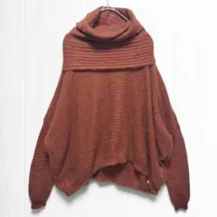 3345 [Benetton] Mohair blend off turtleneck long sleeve knit short length loose fit