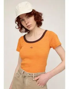 SLY オレンジ ボーダー Tシャツのサムネイル