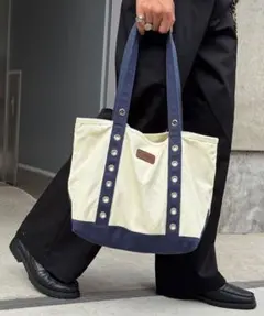 新品Ciaopanicチャオパニック　舟形キャンパスハトメトートバック　男女兼用