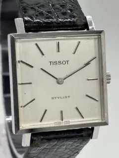 【美品】TISSOT ティソ スタイリスト スクエア 手巻き【稼働品】メンズのサムネイル