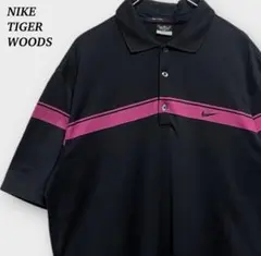 .ナイキ ゴルフ タイガーウッズ ライン スウォッシュ ポロシャツ ネイビー