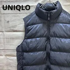 UNIQLO ウルトラライトダウンベスト ワイドキルト 紺色 保存袋あり XL