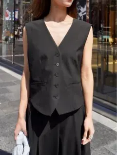 HYEON joyu gilet / black M 完売 - メルカリ