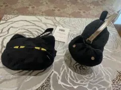 黒猫 ポーチ付きエコバッグ 2点セットのサムネイル
