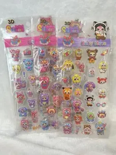 最新！ベイビースリー　ボンボンドロップシール　3枚セット