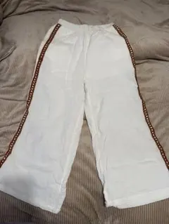 SHEIN ホワイト ガウチョパンツ L