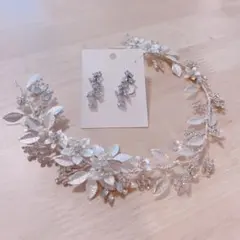 ブライドミー　ヘッドドレスとイヤリングのセット