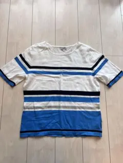 ensuite レディース　トップス　半袖　サイズM サイズ表記　6 白　水色