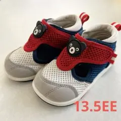 DOUBLE.B ベビーサンダル 赤 青 メッシュ 13.5EE