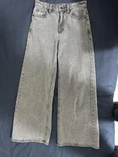 GU グレー ワイドデニム カジュアル ヴィンテージ Sサイズ