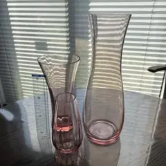 フランフラン ピンクガラス花瓶セット（大・中・小）