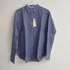 新品　ユニクロUNIQLO プレミアムリネンチェックシャツ