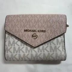 MICHAEL KORS 三つ折り財布 ピンク/グレー