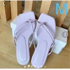 新品　サンダル　パープル　M
